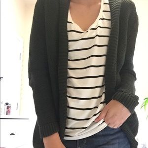 GAP Comfy Dark Green Chunky Knit Cardigan